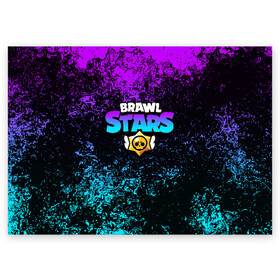 Поздравительная открытка с принтом BRAWL STARS в городе Новоалтайск, 100% бумага | плотность бумаги 280 г/м2, матовая, на обратной стороне линовка и место для марки
 | brawl stars | bull | colt | leon | stars | берли | бо | брок | ворон | джесси | динамайк | дэррил | кольт | леон | мортис | нита | пайпер | пенни | поко | пэм | рикошет | спайк | тара | фрэнк | шелли | эль примо