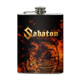 Фляга с принтом Sabaton в городе Новоалтайск, металлический корпус | емкость 0,22 л, размер 125 х 94 мм. Виниловая наклейка запечатывается полностью | Тематика изображения на принте: heavy | metal | power | sabaton | метал | пауэр | сабатон | хэви