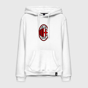 Мужская толстовка с принтом AC MILAN в городе Новоалтайск, френч-терри, мягкий теплый начес внутри (100% хлопок) | карман-кенгуру, эластичные манжеты и нижняя кромка, капюшон с подкладом и шнурком | Тематика изображения на принте: football | italia | logo | milan | sport | италия | лига | лого | милан | спорт | фк | футбол | футбольный клуб | эмблема