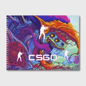 Альбом для рисования с принтом CS GO HYPER BEAST в городе Новоалтайск, 100% бумага
 | матовая бумага, плотность 200 мг. | astralis | awp | counter strike | cs go | cs go global offensive | cs:go | faze clan | hyper beast | team liquid | астралис | кс го | тим ликвид | фейз клан | хайпер бист