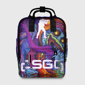 Женский рюкзак 3D с принтом CS GO HYPER BEAST в городе Новоалтайск, 100% полиэстер | лямки с регулируемой длиной, сверху ручки, чтобы рюкзак нести как сумку. Основное отделение закрывается на молнию, как и внешний карман. Внутри два дополнительных кармана, один из которых закрывается на молнию. По бокам два дополнительных кармашка, куда поместится маленькая бутылочка
 | Тематика изображения на принте: astralis | awp | counter strike | cs go | cs go global offensive | cs:go | faze clan | hyper beast | team liquid | астралис | кс го | тим ликвид | фейз клан | хайпер бист