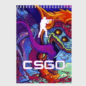 Скетчбук с принтом CS GO HYPER BEAST в городе Новоалтайск, 100% бумага
 | 48 листов, плотность листов — 100 г/м2, плотность картонной обложки — 250 г/м2. Листы скреплены сверху удобной пружинной спиралью | Тематика изображения на принте: astralis | awp | counter strike | cs go | cs go global offensive | cs:go | faze clan | hyper beast | team liquid | астралис | кс го | тим ликвид | фейз клан | хайпер бист