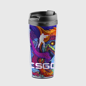 Термокружка-непроливайка с принтом CS GO HYPERBEAST | КС ГО ХАЙПЕРБИСТ в городе Новоалтайск, внутренняя часть — пищевой пластик, наружная часть — прозрачный пластик, между ними — полиграфическая вставка с рисунком | объем — 350 мл, герметичная крышка | astralis | awp | counter strike | cs go | cs go global offensive | cs:go | faze clan | hyper beast | team liquid | астралис | кс го | тим ликвид | фейз клан | хайпер бист