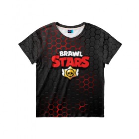 Детская футболка 3D с принтом BRAWL STARS в городе Новоалтайск, 100% гипоаллергенный полиэфир | прямой крой, круглый вырез горловины, длина до линии бедер, чуть спущенное плечо, ткань немного тянется | brawl stars | bull | colt | leon | stars | берли | бо | брок | ворон | джесси | динамайк | дэррил | кольт | леон | мортис | нита | пайпер | пенни | поко | пэм | рикошет | соты | спайк | стальная броня | тара | фрэнк | шелли