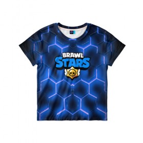 Детская футболка 3D с принтом BRAWL STARS в городе Новоалтайск, 100% гипоаллергенный полиэфир | прямой крой, круглый вырез горловины, длина до линии бедер, чуть спущенное плечо, ткань немного тянется | brawl stars | bull | colt | leon | stars | берли | бо | брок | ворон | джесси | динамайк | дэррил | кольт | леон | мортис | нита | пайпер | пенни | поко | пэм | рикошет | спайк | тара | фрэнк | шелли | эль примо