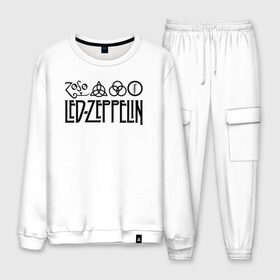 Мужской костюм хлопок с принтом Led Zeppelin в городе Новоалтайск, 100% хлопок | на свитшоте круглая горловина, мягкая резинка по низу. Брюки заужены к низу, на них два вида карманов: два “обычных” по бокам и два объемных, с клапанами, расположенные ниже линии бедра. Брюки с мягкой трикотажной резинкой на поясе и по низу штанин. В поясе для дополнительного комфорта — широкие завязки | led | led zeppelin | блюз | группа | джимми пейдж | джон генри бонэм | джон пол джонс | лед зепелен | лед зеппелин | метал | роберт плант | рок | тяжелый | фолк | хард | хардрок | хеви | хевиметал
