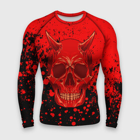 Мужской рашгард 3D с принтом Devil Skull в городе Новоалтайск,  |  | blood | devil | halloween | horror | paint | skull | дьявол | краска | кровь | страшный | хеллоуин | хэлуин | череп