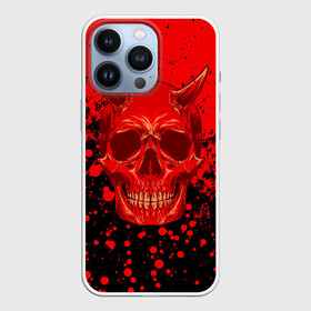 Чехол для iPhone 13 Pro с принтом Devil Skull в городе Новоалтайск,  |  | Тематика изображения на принте: blood | devil | halloween | horror | paint | skull | дьявол | краска | кровь | страшный | хеллоуин | хэлуин | череп