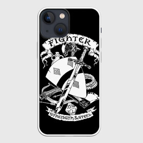 Чехол для iPhone 13 mini с принтом Fighter в городе Новоалтайск,  |  | dd | dungeon  dragons | dungeon and dragons | данжен энд дрэгонс | днд | игра | настольная игра | подземелья и драконы
