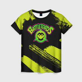 Женская футболка 3D с принтом BATTLETOADS 2019 в городе Новоалтайск, 100% полиэфир ( синтетическое хлопкоподобное полотно) | прямой крой, круглый вырез горловины, длина до линии бедер | battle | battletoads | double | dragon | game | games | logo | nintendo | rare | retro | symbol | toads | батл | батлтодс | баттл | баттлтоадс | игра | игры | лого | логотип | нинтендо | ретро | символ | тоадс | тодс