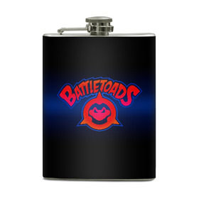 Фляга с принтом Battletoads в городе Новоалтайск, металлический корпус | емкость 0,22 л, размер 125 х 94 мм. Виниловая наклейка запечатывается полностью | Тематика изображения на принте: arc system works | battle | game | mindscape | rare | toads | боевые | боевые жабы | лягушки