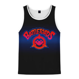 Мужская майка 3D с принтом Battletoads в городе Новоалтайск, 100% полиэстер | круглая горловина, приталенный силуэт, длина до линии бедра. Пройма и горловина окантованы тонкой бейкой | arc system works | battle | game | mindscape | rare | toads | боевые | боевые жабы | лягушки