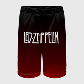 Детские спортивные шорты 3D с принтом Led Zeppelin в городе Новоалтайск,  100% полиэстер
 | пояс оформлен широкой мягкой резинкой, ткань тянется
 | led zeppelin | лед зеппелин