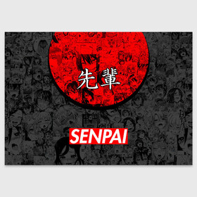 Поздравительная открытка с принтом SENPAI (JAPAN 07) в городе Новоалтайск, 100% бумага | плотность бумаги 280 г/м2, матовая, на обратной стороне линовка и место для марки
 | Тематика изображения на принте: ahegao | anime | japan | manga | sempai | senpai | аниме | ахегао | лицо | манга | семпай | сенпай | япония