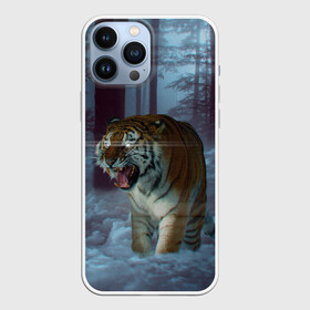 Чехол для iPhone 13 Pro Max с принтом ТИГР В СУМЕРЕЧНОМ ЛЕСУ в городе Новоалтайск,  |  | Тематика изображения на принте: tiger | в лесу | дикая | кошка | лес | природа | тигр | тигренок | тигрица | тигры