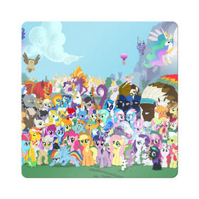 Магнит виниловый Квадрат с принтом MY LITTLE PONY в городе Новоалтайск, полимерный материал с магнитным слоем | размер 9*9 см, закругленные углы | Тематика изображения на принте: my little pony | pinkie pie | scootaloo | spike | sweaty balls | искорка | крошка бель | маленькие пони | мульфтфильм | пони | скутолу | эппл блум