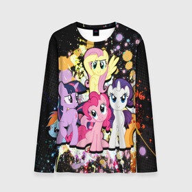 Мужской лонгслив 3D с принтом MY LITTLE PONY в городе Новоалтайск, 100% полиэстер | длинные рукава, круглый вырез горловины, полуприлегающий силуэт | my little pony | pinkie pie | scootaloo | spike | sweaty balls | искорка | крошка бель | маленькие пони | мульфтфильм | пони | си | скутолу | эппл блум