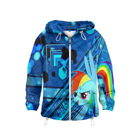 Детская ветровка 3D с принтом MY LITTLE PONY в городе Новоалтайск, 100% полиэстер | подол и капюшон оформлены резинкой с фиксаторами, по бокам два кармана без застежек, один потайной карман на груди | my little pony | pinkie pie | scootaloo | spike | sweaty balls | искорка | крошка бель | маленькие пони | мульфтфильм | пони | скутолу | эппл блум