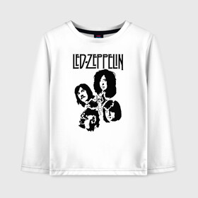 Детский лонгслив хлопок с принтом Led Zeppelin в городе Новоалтайск, 100% хлопок | круглый вырез горловины, полуприлегающий силуэт, длина до линии бедер | led | led zep | led zeppelin | ledzep | lz | zoso | группа | джимми пейдж | джон генри бонэм | джон пол джонс | зосо | лед зепелен | лед зеппелин | ледзепелен | ледзеппелин | роберт плант | рок