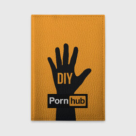 Обложка для автодокументов с принтом Pornhub (двухсторонняя) в городе Новоалтайск, натуральная кожа |  размер 19,9*13 см; внутри 4 больших “конверта” для документов и один маленький отдел — туда идеально встанут права | Тематика изображения на принте: 