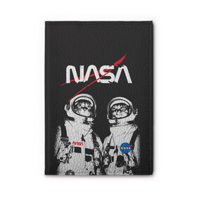 Обложка для автодокументов с принтом Nasa cats austronaut  в городе Новоалтайск, натуральная кожа |  размер 19,9*13 см; внутри 4 больших “конверта” для документов и один маленький отдел — туда идеально встанут права | Тематика изображения на принте: cats austronaut | nasa | space | космос | кот космонавт | наса | насса