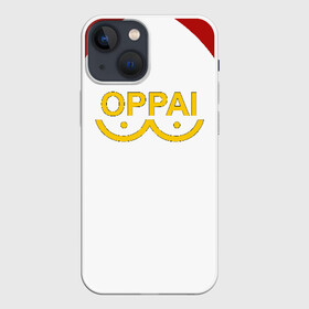Чехол для iPhone 13 mini с принтом ONE PUNCH MAN | ВАНПАНЧМЕН | САЙТАМА в городе Новоалтайск,  |  | Тематика изображения на принте: one punch man | onepunchman | oppai | saitama | ван панч мен | ванпанчмен | макото миядзаки | сайтама | человек один удар