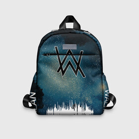 Детский рюкзак 3D с принтом ALAN WALKER. в городе Новоалтайск, 100% полиэстер | лямки с регулируемой длиной, сверху петелька, чтобы рюкзак можно было повесить на вешалку. Основное отделение закрывается на молнию, как и внешний карман. Внутри дополнительный карман. По бокам два дополнительных кармашка | alan walker | aw | electro | electro music | music | алан уокер | музыка | музыкант | электро | электронная музыка