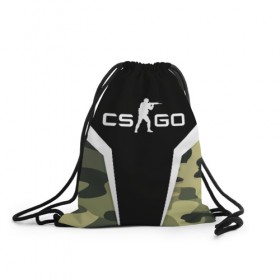 Рюкзак-мешок 3D с принтом CS:GO Camouflage в городе Новоалтайск, 100% полиэстер | плотность ткани — 200 г/м2, размер — 35 х 45 см; лямки — толстые шнурки, застежка на шнуровке, без карманов и подкладки | conter | counter | cs go | csgo | global | offensive | strike | контер | кс го | ксго | страйк
