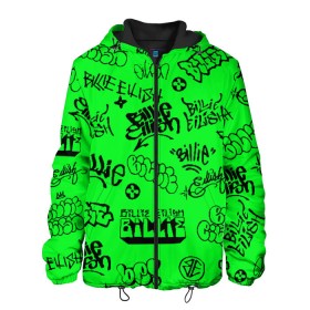 Мужская куртка 3D с принтом Billie Eilish graffiti в городе Новоалтайск, ткань верха — 100% полиэстер, подклад — флис | прямой крой, подол и капюшон оформлены резинкой с фиксаторами, два кармана без застежек по бокам, один большой потайной карман на груди. Карман на груди застегивается на липучку | billie | eilish | graffiti | айлиш | билли | граффити | татуировки