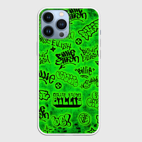 Чехол для iPhone 13 Pro Max с принтом Billie Eilish Graffiti glow в городе Новоалтайск,  |  | Тематика изображения на принте: billie | eilish | glow | graffiti | grunge | айлиш | билли | граффити | кислота | татуировки