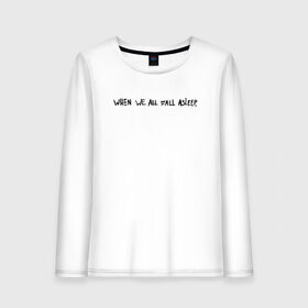 Женский лонгслив хлопок с принтом BILLIE EILISH(+НА СПИНЕ) в городе Новоалтайск, 100% хлопок |  | asleep | billie | billie eilish | eilish | music | pop | when we all fall asleep | билли | билли эйлиш | инди поп | музыка | поп | эйлиш | электропоп