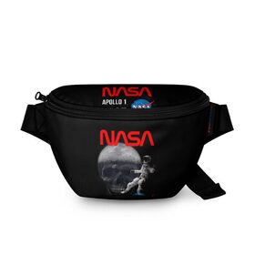 Поясная сумка 3D с принтом Nasa Apollo 1 1967 в городе Новоалтайск, 100% полиэстер | плотная ткань, ремень с регулируемой длиной, внутри несколько карманов для мелочей, основное отделение и карман с обратной стороны сумки застегиваются на молнию | apollo 1 | apollon 1 | apolon 1 | nasa | аполлон 1 | аполон 1 | наса | насса