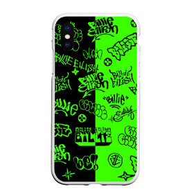 Чехол для iPhone XS Max матовый с принтом Billie Eilish Graffiti two col в городе Новоалтайск, Силикон | Область печати: задняя сторона чехла, без боковых панелей | billie | eilish | gradient | graffiti | айлиш | билли | граффити | татуировки