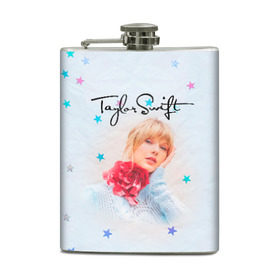 Фляга с принтом Taylor Swift в городе Новоалтайск, металлический корпус | емкость 0,22 л, размер 125 х 94 мм. Виниловая наклейка запечатывается полностью | Тематика изображения на принте: lover | taylor swift | taylor swift lover | тэйлор свифт