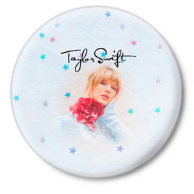 Значок с принтом Taylor Swift в городе Новоалтайск,  металл | круглая форма, металлическая застежка в виде булавки | Тематика изображения на принте: lover | taylor swift | taylor swift lover | тэйлор свифт