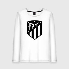 Женский лонгслив хлопок с принтом ATLETICO MADRID в городе Новоалтайск, 100% хлопок |  | atletico madrid | football | logo | spain | sport | атлетико мадрид | испания | лига | лого | спорт | фк | футбол | футбольный клуб | эмблема