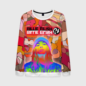 Мужской свитшот 3D с принтом billie eilish в городе Новоалтайск, 100% полиэстер с мягким внутренним слоем | круглый вырез горловины, мягкая резинка на манжетах и поясе, свободная посадка по фигуре | billie | billie eilish | eilish | pop | айлиш | билли | инди поп | поп