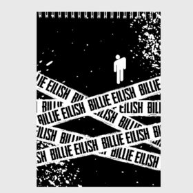 Скетчбук с принтом BILLIE EILISH в городе Новоалтайск, 100% бумага
 | 48 листов, плотность листов — 100 г/м2, плотность картонной обложки — 250 г/м2. Листы скреплены сверху удобной пружинной спиралью | be | billie | billie eilish | билли | билли айлиш