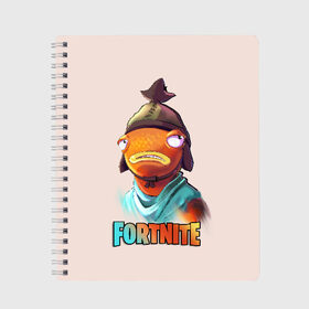 Тетрадь с принтом КАРАСЬ FORTNITE в городе Новоалтайск, 100% бумага | 48 листов, плотность листов — 60 г/м2, плотность картонной обложки — 250 г/м2. Листы скреплены сбоку удобной пружинной спиралью. Уголки страниц и обложки скругленные. Цвет линий — светло-серый
 | 10 | battle | fort | fortnite | royale | season | season x | битва | карась | королевская | сезон x | форт | фортнайт