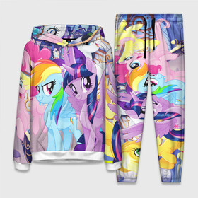 Женский костюм 3D (с толстовкой) с принтом ПОНИ в городе Новоалтайск,  |  | my little pony | pinkie pie | scootaloo | spike | sweaty balls | искорка | крошка бель | маленькие пони | мульфтфильм | пони | скутолу | эппл блум