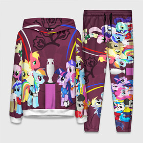 Женский костюм 3D (с толстовкой) с принтом PONY в городе Новоалтайск,  |  | my little pony | pinkie pie | scootaloo | spike | sweaty balls | искорка | крошка бель | маленькие пони | мульфтфильм | пони | скутолу | эппл блум