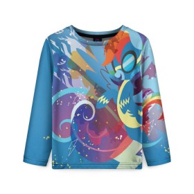 Детский лонгслив 3D с принтом My little Pony в городе Новоалтайск, 100% полиэстер | длинные рукава, круглый вырез горловины, полуприлегающий силуэт
 | my little pony | pinkie pie | scootaloo | spike | sweaty balls | искорка | крошка бель | маленькие пони | мульфтфильм | пони | скутолу | эппл блум
