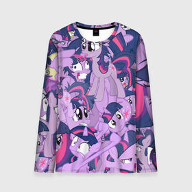Мужской лонгслив 3D с принтом PATTERN PONY в городе Новоалтайск, 100% полиэстер | длинные рукава, круглый вырез горловины, полуприлегающий силуэт | my little pony | pinkie pie | scootaloo | spike | sweaty balls | искорка | крошка бель | маленькие пони | мульфтфильм | пони | скутолу | эппл блум