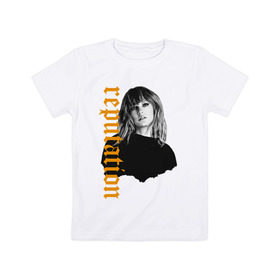 Детская футболка хлопок с принтом Taylor Swift в городе Новоалтайск, 100% хлопок | круглый вырез горловины, полуприлегающий силуэт, длина до линии бедер | Тематика изображения на принте: lover | me | new album | reputation | swift | taylor | taylor swift | музыка | новый альбом | свифт | тей | тейлор | тейлор свифт