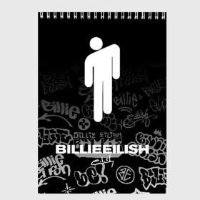 Скетчбук с принтом BILLIE EILISH в городе Новоалтайск, 100% бумага
 | 48 листов, плотность листов — 100 г/м2, плотность картонной обложки — 250 г/м2. Листы скреплены сверху удобной пружинной спиралью | be | billie | billie eilish | билли | билли айлиш