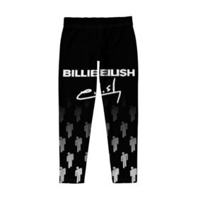 Детские леггинсы 3D с принтом BILLIE EILISH (автограф) в городе Новоалтайск, полиэстер 85%, спандекс 15% | эластичный пояс, зауженный крой | be | billie | billie eilish | билли | билли айлиш