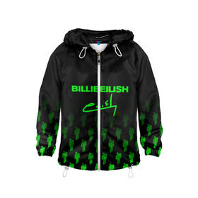 Детская ветровка 3D с принтом BILLIE EILISH (автограф) в городе Новоалтайск, 100% полиэстер | подол и капюшон оформлены резинкой с фиксаторами, по бокам два кармана без застежек, один потайной карман на груди | be | billie | billie eilish | билли | билли айлиш
