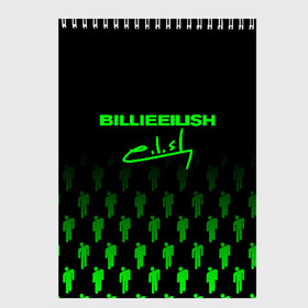 Скетчбук с принтом BILLIE EILISH (автограф) в городе Новоалтайск, 100% бумага
 | 48 листов, плотность листов — 100 г/м2, плотность картонной обложки — 250 г/м2. Листы скреплены сверху удобной пружинной спиралью | be | billie | billie eilish | билли | билли айлиш