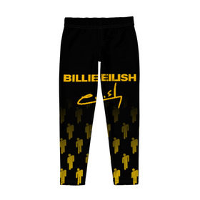 Детские леггинсы 3D с принтом BILLIE EILISH (автограф) в городе Новоалтайск, полиэстер 85%, спандекс 15% | эластичный пояс, зауженный крой | be | billie | billie eilish | билли | билли айлиш