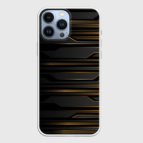 Чехол для iPhone 13 Pro Max с принтом Futuristic technology lines в городе Новоалтайск,  |  | Тематика изображения на принте: abstract | art | geometry | lights | lines | stripe | technology | абстрактный | абстракция | арт | геометрия | линии | полосы
